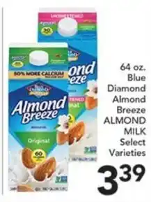 Pete's Fresh Market Blue Diamond Almond Breeze Almond Milk offer