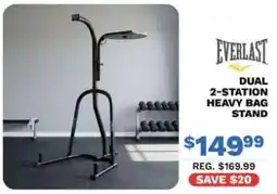 Big 5 Everlast dual 2-station heavy bag stand offer