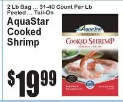 Super Fresh AquaStar cooked shrimp offer