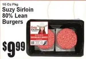 Super Fresh Suzy Sirloin Burgers offer
