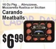Super Fresh Carando Meatballs offer
