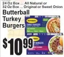 Super Fresh Butterball turkey burgers offer