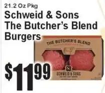 Super Fresh Schweid & Sons The Butcher's Blend Burgers offer