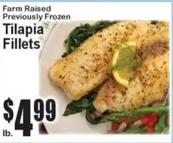 Super Fresh Farm Raised Previously Frozen Tilapia Fillets offer
