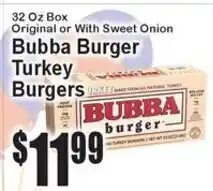Super Fresh Bubba burger turkey burgers offer