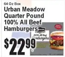 Super Fresh Urban Meadow quarter pound hamburgers offer