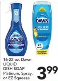 Pete's Fresh Market Dawn liquid dish soap offer