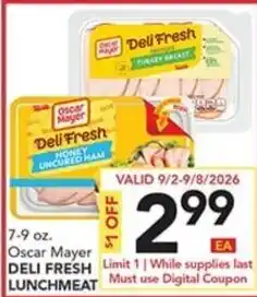 Pete's Fresh Market Oscar Mayer Deli Fresh Lunchmeat offer