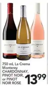Pete's Fresh Market La Crema Monterey Chardonnay, Pinot Noir, or Pinot Noir Rose offer