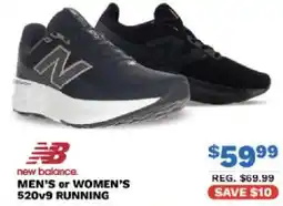 Big 5 New Balance Men's or Women's 520v9 Running offer