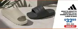 Big 5 Adidas adult's adilette comfort 2.0 or women's adilette lumia slides offer