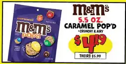 Ollie's M&M'S 5.5 OZ. CARAMEL POP'D offer