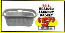Ollie's BRAIDED LAUNDRY BASKET offer