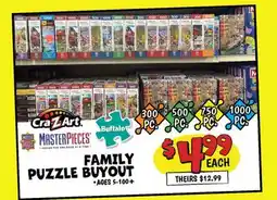 Ollie's Master Pieces FAMILY PUZZLE BUYOUT offer