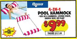 Ollie's Aqua POOL HAMMOCK offer