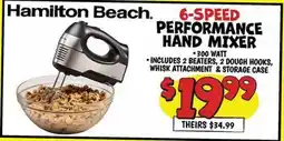 Ollie's HAMILTON BEACH PERFORMANCE HAND MIXER offer