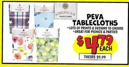 Ollie's PEVA TABLECLOTHS offer