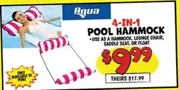 Ollie's Aqua 4-IN-1 POOL HAMMOCK offer