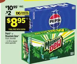 Dollar General Pepsi or Mountain Dew offer
