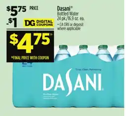 Dollar General Dasani Bottled Water offer