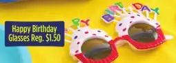 Dollar General Happy Birthday Glasses offer