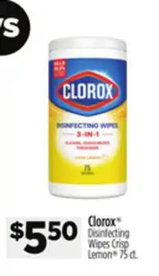 Dollar General Clorox Disinfecting Wipes Crisp Lemon offer