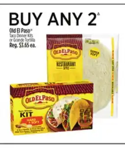 Dollar General Old El Paso Taco Dinner Kits or Grande Tortilla offer
