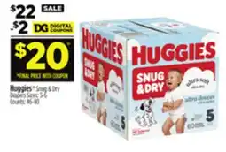 Dollar General Huggies Snug & Dry Diapers offer
