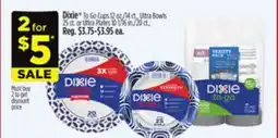 Dollar General Dixie To Go Cups 12 oz./14 ct., Ultra Bowls 25 ct. or Ultra Plates 10 1/16 in./20 ct offer