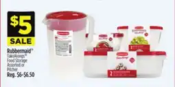 Dollar General Rubbermaid TakeAlongs Food Storage Assorted or Pitcher offer