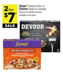 Dollar General Devour EntrΓ©es 12-12.8 oz. or Delimex Bowls 11 oz offer