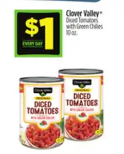 Dollar General Clover Valley Diced Tomatoes with Green Chilies offer