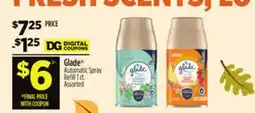 Dollar General Glade Automatic Spray Refill offer