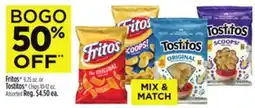 Dollar General Fritos 8 - 25 oz or Tostitos Chips 10-12 oz offer
