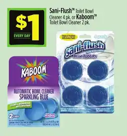 Dollar General Sani-Flush Toilet Bowl Cleaner 4 pk. or Kaboom Toilet Bowl Cleaner 2 pk offer