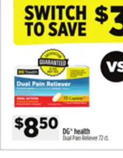 Dollar General DG health Dual Pain Reliever offer