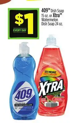 Dollar General 409 Dish Soap 15 oz. or Xtra Watermelon Dish Soap 24 oz offer