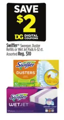 Dollar General Swiffer Sweeper, Duster Refills or Wet Jet Pads offer