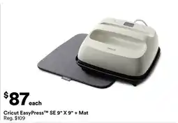 Michaels Cricut EasyPress SE 9 X 9 + Mat offer