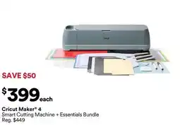 Michaels Cricut Maker 4 Smart Cutting Machine + Essentials Bundle offer