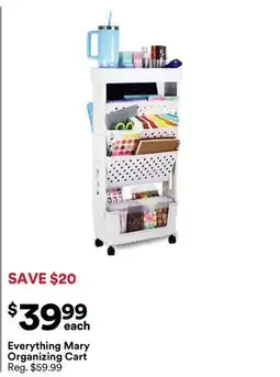 Michaels Everything Mary Organizing Cart offer