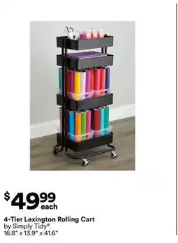Michaels 4-Tier Lexington Rolling Cart offer
