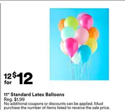 Michaels 11 Standard Latex Balloons offer