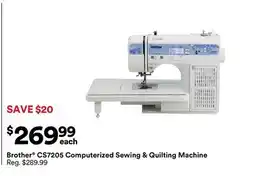 Michaels Brother CS7205 Computerized Sewing & Quilting Machine offer