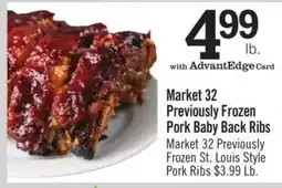 Price Chopper Market 32 Previously Frozen Pork Baby Back Ribs offer
