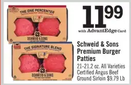 Price Chopper Schweid & Sons Premium Burger Patties offer