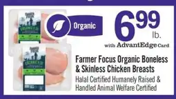 Price Chopper Farmer Focus Organic Boneless Skinless Chicken Breasts offer