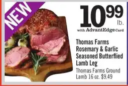 Price Chopper Thomas Farms Rosemary & Garlic Seasoned Butterflied Lamb Leg offer