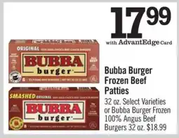 Price Chopper Bubba Burger Frozen Beef Patties offer