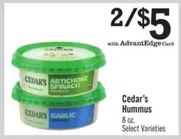Price Chopper Cedar's Hummus offer
